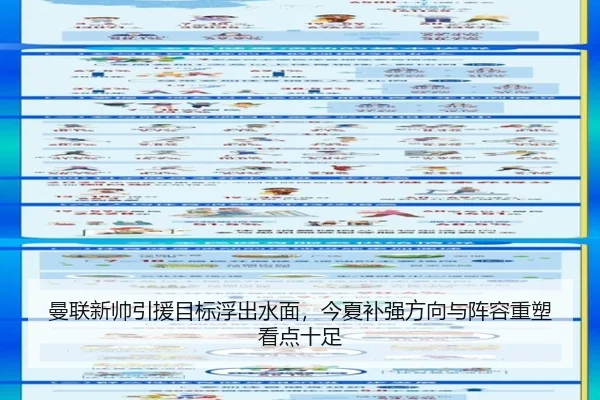 曼联新帅引援目标浮出水面，今夏补强方向与阵容重塑看点十足
